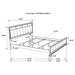 CoasterEveryday Barzini Wood Eastern King Panel Bed in white with a sleek, modern design and paneled headboard.