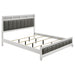 White California King Panel Bed by CoasterEveryday featuring a sleek wood design and modern furniture style.