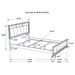 White Barzini Wood Queen Panel Bed by CoasterEveryday, showcasing the elegant wooden frame and panel design.