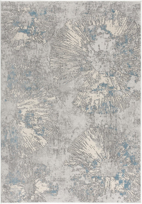 7.8' x 10.8' Abstract Dhurrie Area Rug - Blue