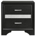 CoasterEveryday Miranda black California King bedroom furniture set with four pieces, including bed frame and matching storage components.