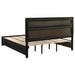 Miranda 51-inch black wood Eastern King storage panel bed by CoasterEveryday, showing the bed frame and headboard in a modern bedroom setting.