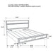 Black Miranda 51-inch wood Eastern King storage panel bed by CoasterEveryday with sleek design and built-in storage drawers.