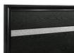 Black 51-inch wood queen storage panel bed from CoasterEveryday, showcasing the headboard and storage drawers in a modern bedroom setting.