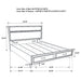 Black Miranda 51-inch Wood Queen Storage Panel Bed by CoasterEveryday, showing the bed frame with storage drawers and panel headboard.