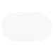 Retro oval 60-inch wood top dining table with white finish and chrome legs, designed for stylish kitchen or dining room use.
