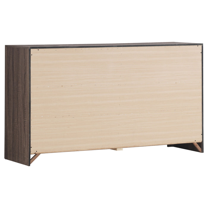 Brantford 5-piece Eastern King bedroom set by CoasterEveryday featuring barrel oak wood finish and modern bedroom furniture.