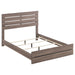 CoasterEveryday Brantford 4-piece Eastern King bedroom set with barrel oak finish, includes bed frame, dresser, mirror, and nightstands.