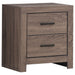 Eastern King bedroom set with barrel oak finish, includes four-coordinates of CoasterEveryday furniture in a modern style.