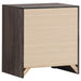 Eastern King bedroom set by CoasterEveryday featuring barrel oak finish with five matching furniture pieces.