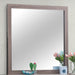 Brantford Dresser Mirror in Barrel Oak wood, showcasing a rectangular bedroom furniture mirror with a wooden frame.