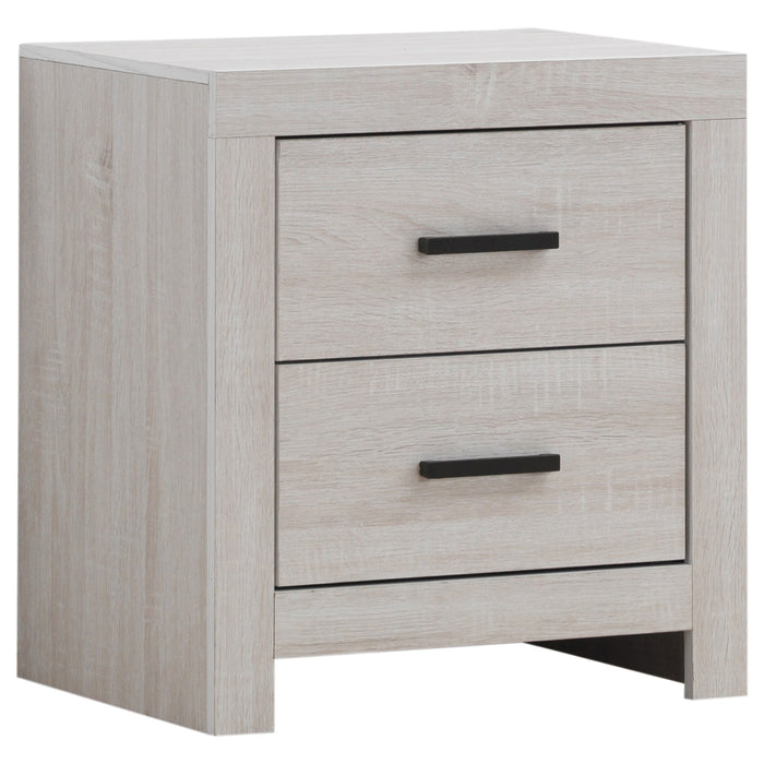 Coastal white Brantford 5-piece Eastern King bedroom furniture set by CoasterEveryday, includes bed frame and matching pieces.