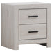 Coastal white Brantford 5-piece Eastern King bedroom furniture set by CoasterEveryday, includes bed frame and matching pieces.