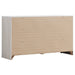 Coastal white Brantford 5-piece Eastern King bedroom furniture set by CoasterEveryday, featuring a bed, nightstands, and matching dresser.