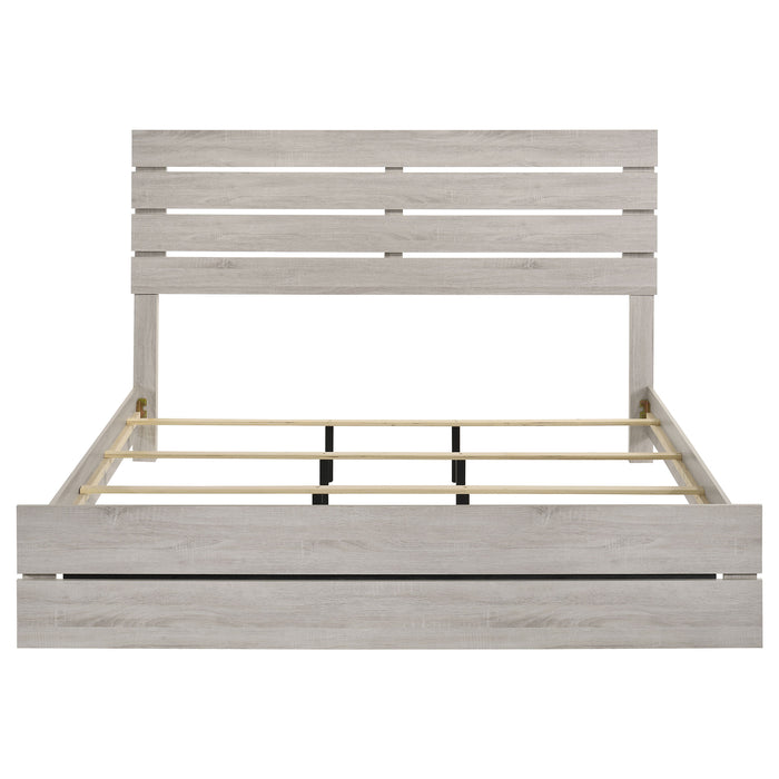 Brantford Wood Eastern King Panel Bed Coastal White