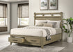 Hazlewood 59-inch Eastern King Storage Bed by CoasterEveryday in Vineyard Oak with storage drawers and modern furniture design