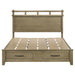 Hazlewood 59-inch Eastern King storage bed by CoasterEveryday in Vineyard Oak finish, showcasing the wood grain and storage drawers.