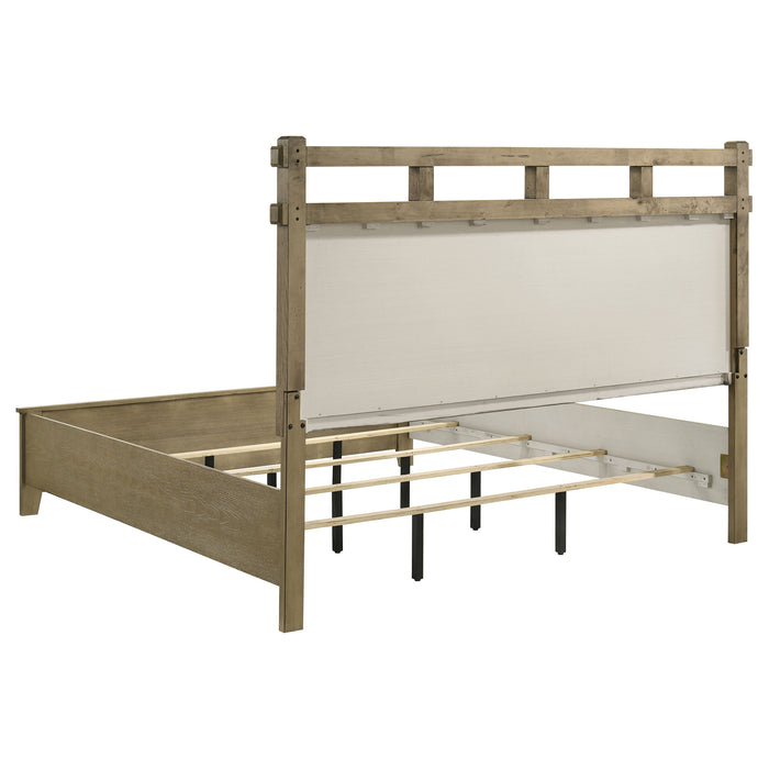 Hazlewood 4-piece Eastern King bedroom set by CoasterEveryday featuring vineyard oak finish and modern furniture design.