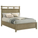 Hazlewood 61-inch Queen Panel Bed in Vineyard Oak by CoasterEveryday, showcasing the wooden bed frame with panel headboard.