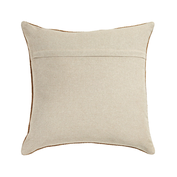 Square wool and jute kilim throw pillow cover by TOV Furniture, featuring a Terra Mesa design with textured woven pattern.