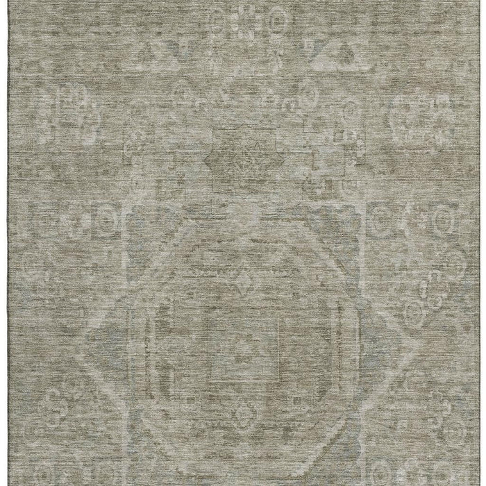 10' X 14' Oriental Washable Area Rug With UV Protection (699867) - Gray / Silver