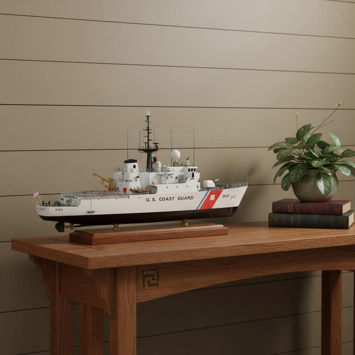 Hand Painted Model Boat (624392) - White