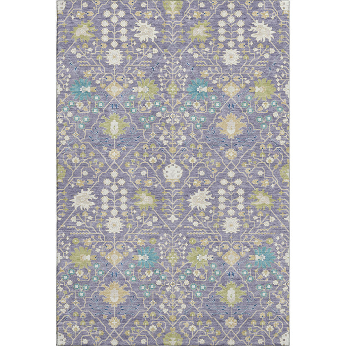 10' X 14' Oriental Washable Area Rug With UV Protection (679222) - Lavender / Beige / Blue