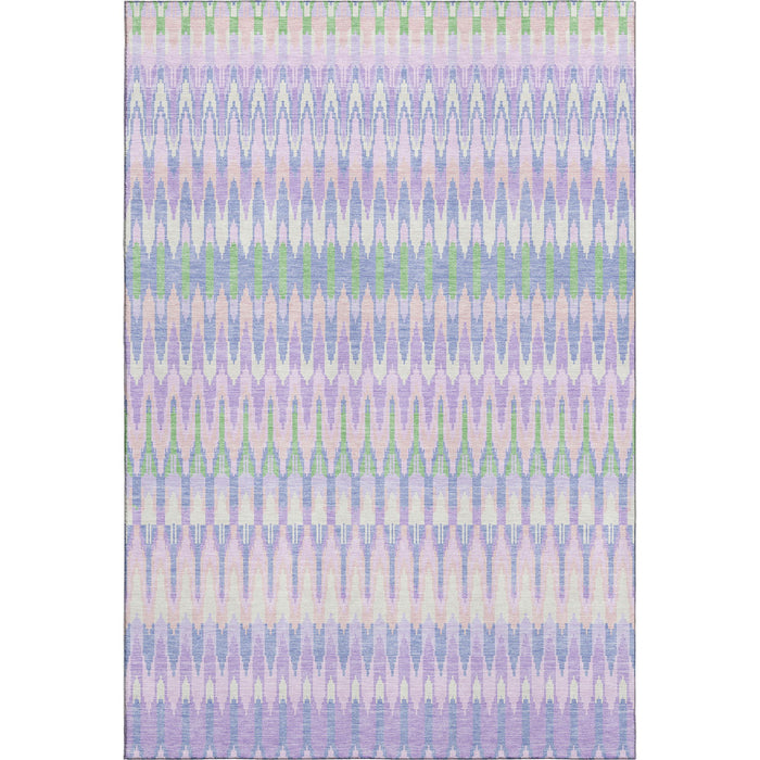 10' X 14' Southwestern Washable Area Rug With UV Protection (668259) - Lavender / Pink / Green