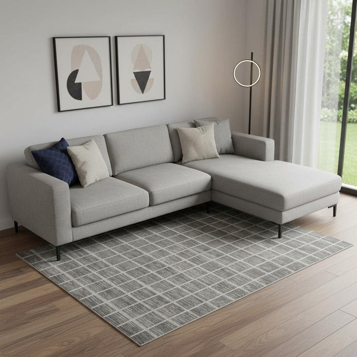 9' X 12' Geometric Area Rug (553173) - Gray
