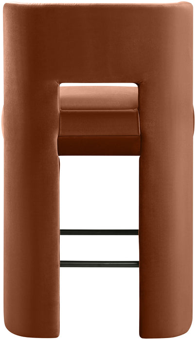 Zuno - Velvet Performance Fabric Upholstered Counter Stool (Set of 2)