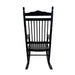 Giga wooden balcony porch adult rocking chair with curved armrests and slatted back, ideal for outdoor relaxation.