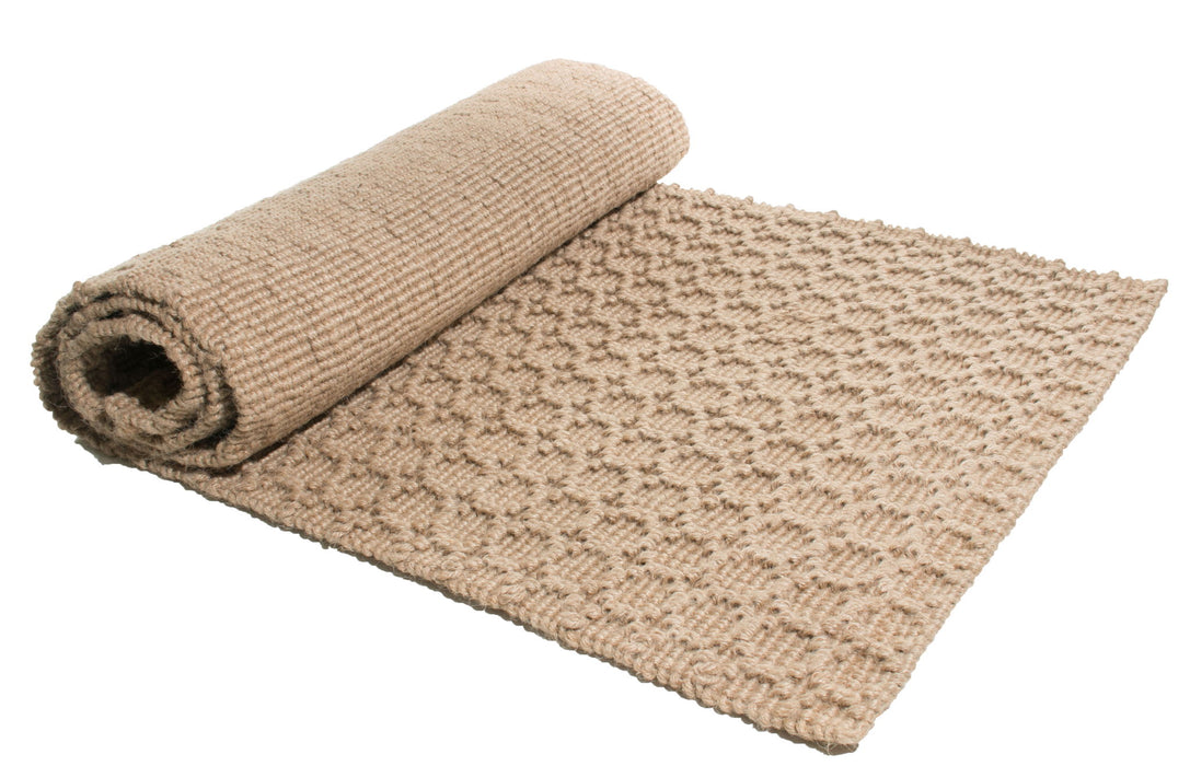 6' X 9' Jute Geometric Hand Woven Area Rug - Natural