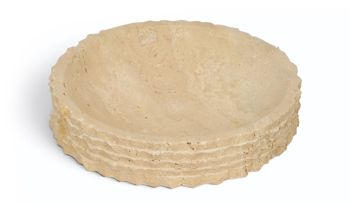 Marble bowl from Meridian Furniture's Caesar collection, showcasing a smooth, genuine marble finish perfect for serving or decor.