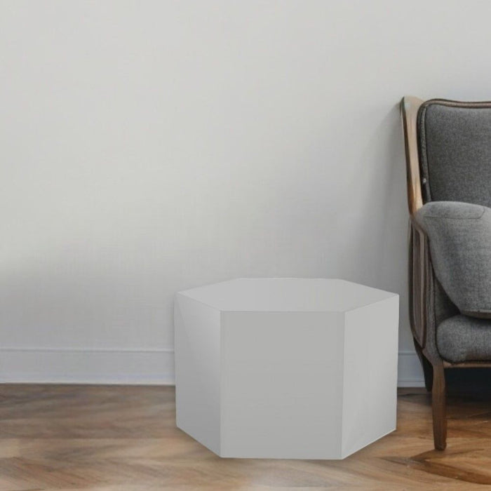 Wood End Table - Light Gray