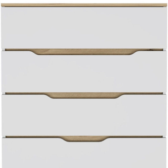 Four Drawer Dresser - White And Natural