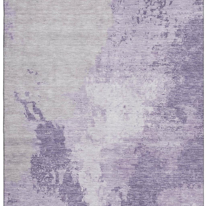 10' X 14' Abstract Washable Area Rug With UV Protection (696164) - Plum / Lavender