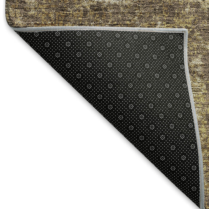 10' X 14' Abstract Washable Area Rug With UV Protection (674838) - Brown / Beige