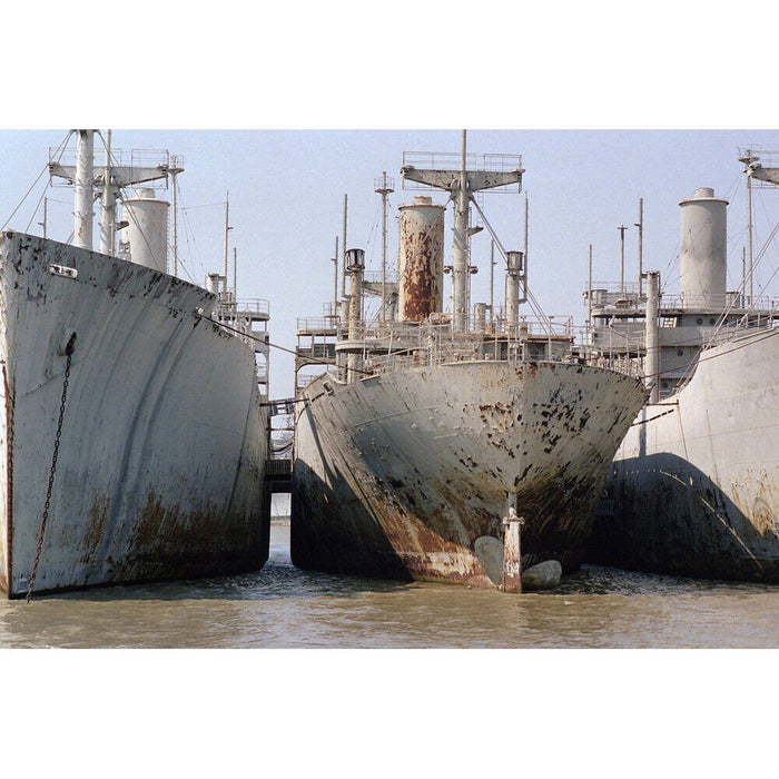 Hand Painted Model Boat (624303) - Gray