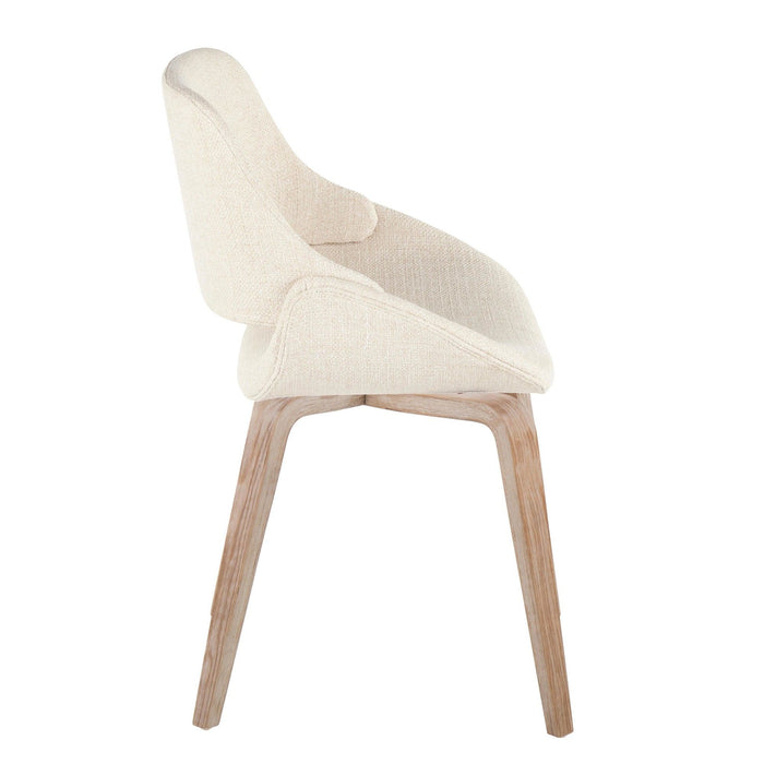 Fabrizzi - Mid-Century Modern Dining / Accent Chair (Set of 2) - Whitewash Wood