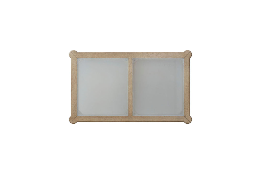 Frosted Glass Top Cocktail Table With Casters - Sand