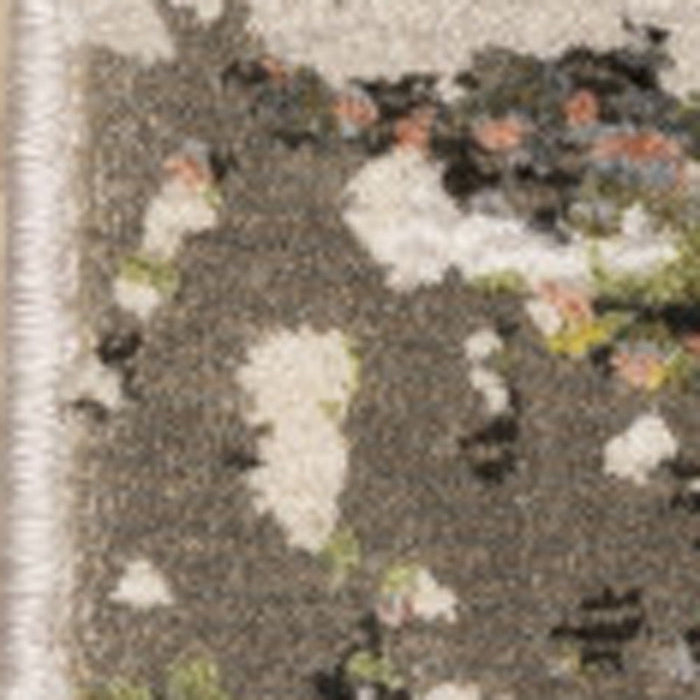 10' x 13' Abstract Power Loom Stain Resistant Area Rug - Gray Green Gold Blue And Beige