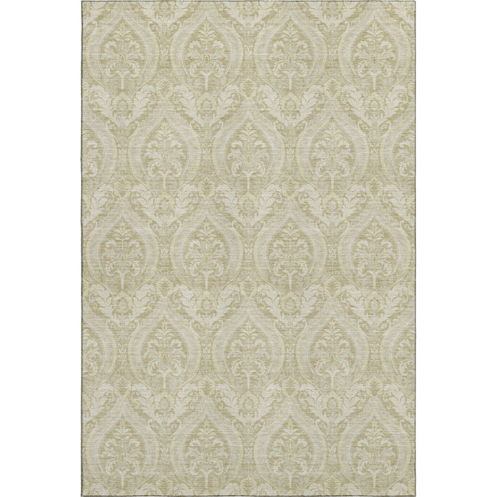 10' X 14' Floral Washable Area Rug With UV Protection (649774) - Beige / Ivory