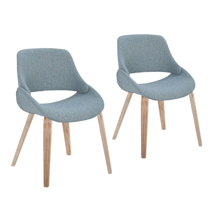 Fabrizzi - Mid-Century Modern Dining / Accent Chair (Set of 2) - Whitewash Wood