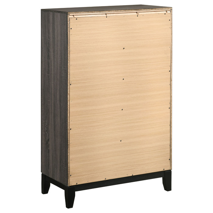 Watson Five-piece Full Bedroom Set Grey Oak