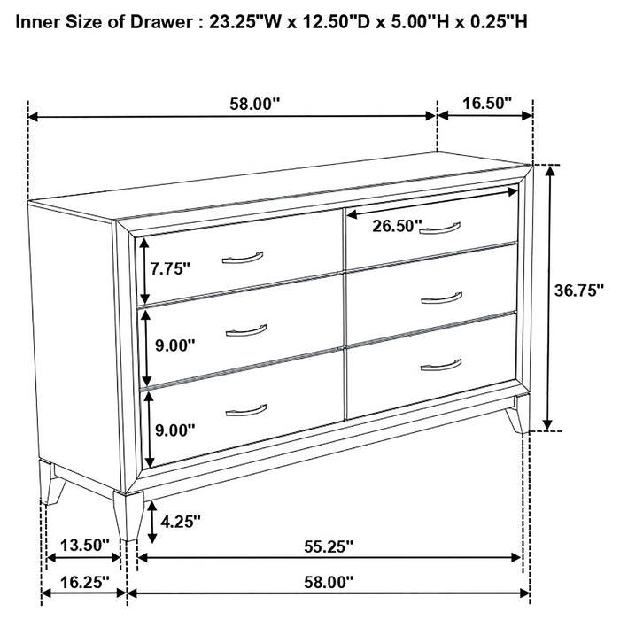 Watson Four-piece Eastern King Bedroom Set Grey Oak