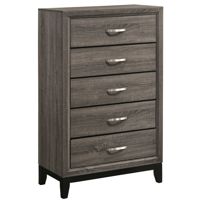 Watson Five-piece Eastern King Bedroom Set Grey Oak