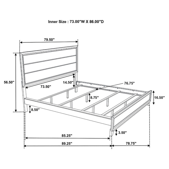 Watson Four-piece California King Bedroom Set Grey Oak