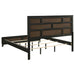 California king bedroom set by CoasterEveryday with grey oak finish, includes five-piece furniture set with bed, dresser, and nightstands.