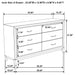 Five-piece California King bedroom set in grey oak finish with a bed, nightstands, and dresser, by CoasterEveryday.