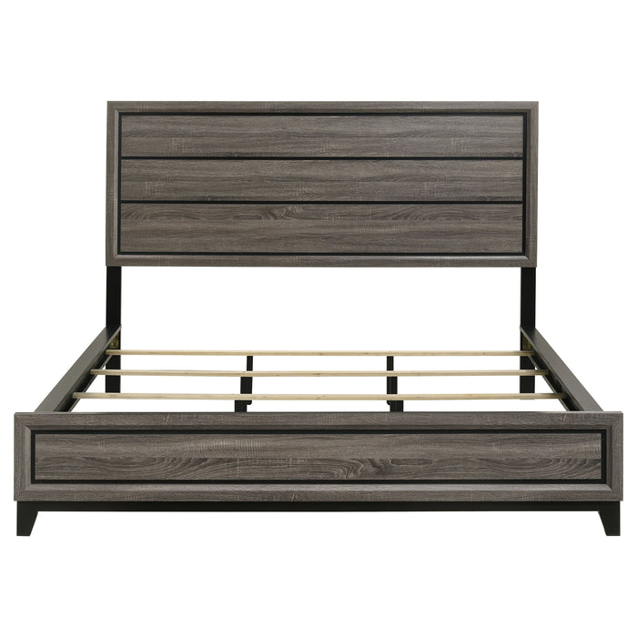 Watson Wood California King Panel Bed Grey Oak